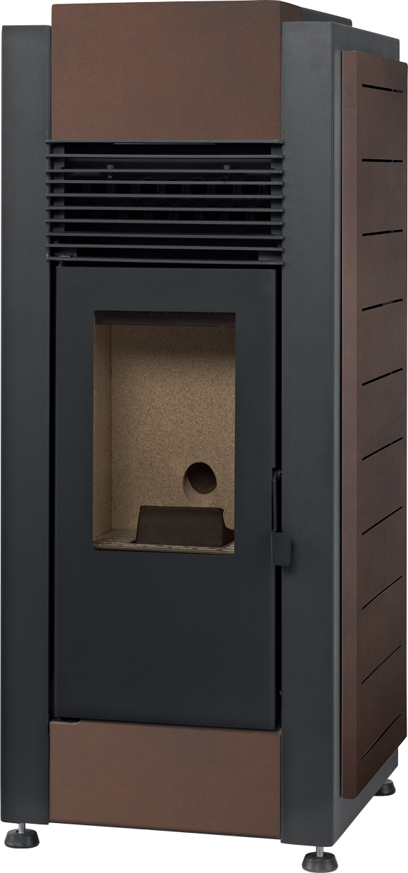 ALPES 10KW porta de chapa Corten Escuro